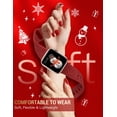 thumbnail image 3 of Wearlizer Christmas Engraved Band Compatible with Apple Watch Band 38mm 40mm 41mm 42mm 44mm 45mm 49mm Women Men, Silicone Snowman Santa Claus Holidays Strap for iWatch Series Ultra SE 9 8 6 5 4 3 2 1, 3 of 6