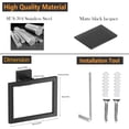 thumbnail image 7 of Towel Ring - Thicken 304 Stainless Steel Towel Holder, Towel Racks for Bathroom, Square Modern Design Hand Towel Holder, Contemporary Hand Towel Bar - Black, 7 of 7