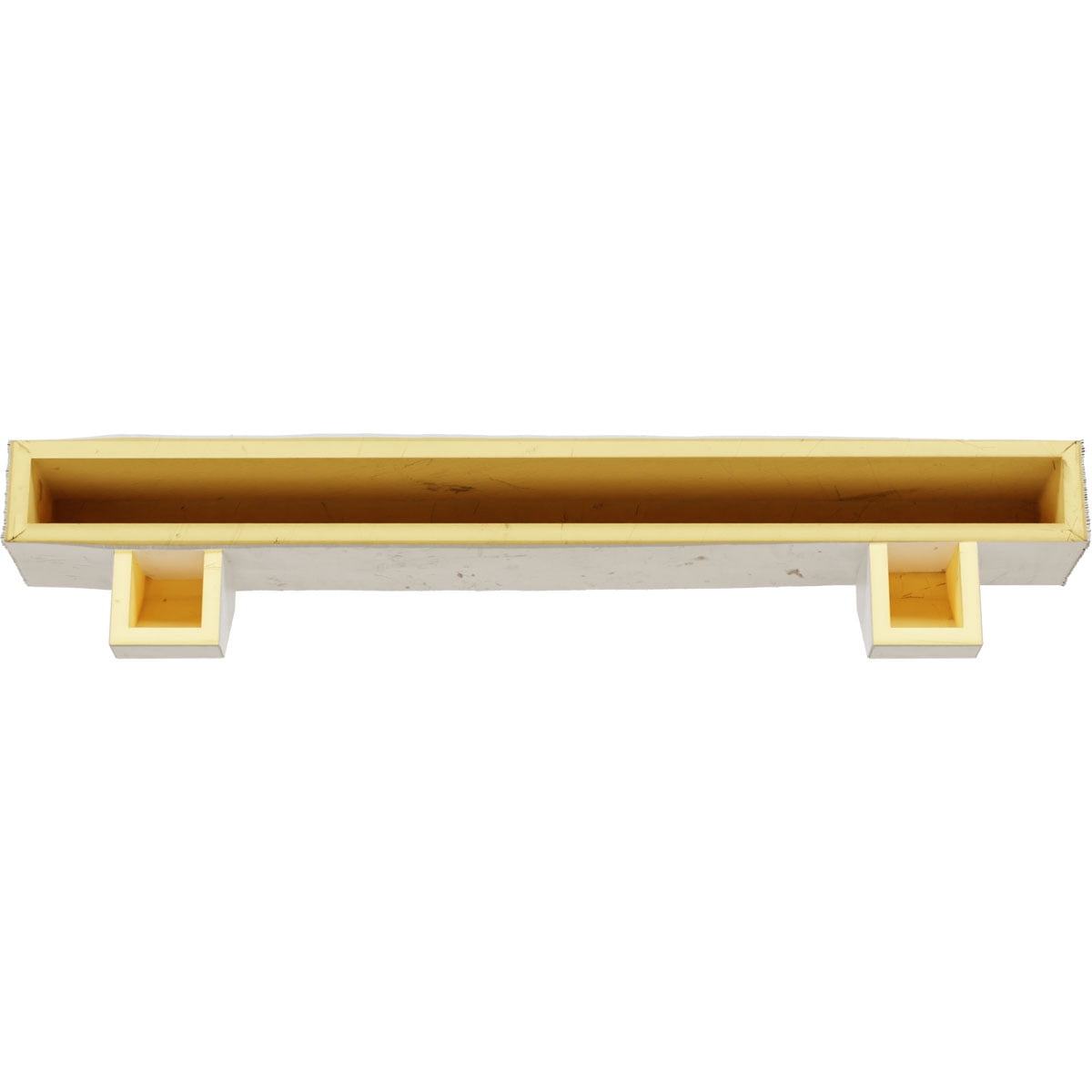 Ekena Millwork 4"H x 6"D x 72"W Knotty Pine Faux Wood Fireplace Mantel Kit w/ Ashford Corbels, Factory Prepped