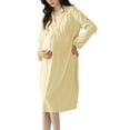 thumbnail image 1 of WUANDIXFA Robe de Maternité pour Séance Photo Modèle Robe de Maternité Robe de Nuit d'Allaitement Été Ceinture Fine Coussinet Pyjama pour Femme Enceinte Jaune Pâle,2TG, 1 of 5
