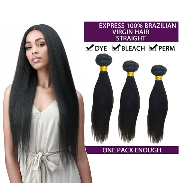 Exp Express Straight Hair 3 Bundle Brazilian Virgin Human Hair 10” 12’ 14” Natural Black Exp Express Straight Hair 3 Bundle Brazilian Virgin Human Hair 10” 12’ 14” Natural Black