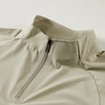 thumbnail image 5 of GrmtClth Men's Quarter Zip Athletic Shirt Short Sleeve Raglan Sleeve Performance Top Quick-Dry Gym Running Sports Activities T-Shirt Khaki XL, 5 of 8