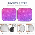 thumbnail image 6 of Kll Pink Purple Glitter Windshield Sun Shade 2-Piece Foldable Car Front Window Sunshade For Most Sedans Suv Truck- Medium, 6 of 7