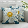 thumbnail image 3 of ARISTURING Daisy Embellished Pillowcase Farmhouse Blue Pillowcase Cushion Cover Sofa Decoration Pillowcase Living Room Outdoor Home Decor (Light Blue), 3 of 5