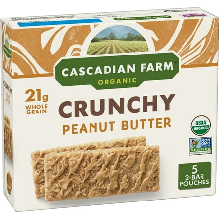 UPC 021908430959 product image for Cascadian Farm Organic Granola Bar Peanut Butter 7.1 oz | upcitemdb.com