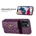 thumbnail image 3 of Nalacover Crossbody Wallet Case for iPhone 15 Pro with Shoulder Strap Lanyard, Elegant Premium PU Leather Card Slots Cover with Metal Lock Button Silicone Shockproof Case, Purple, 3 of 6