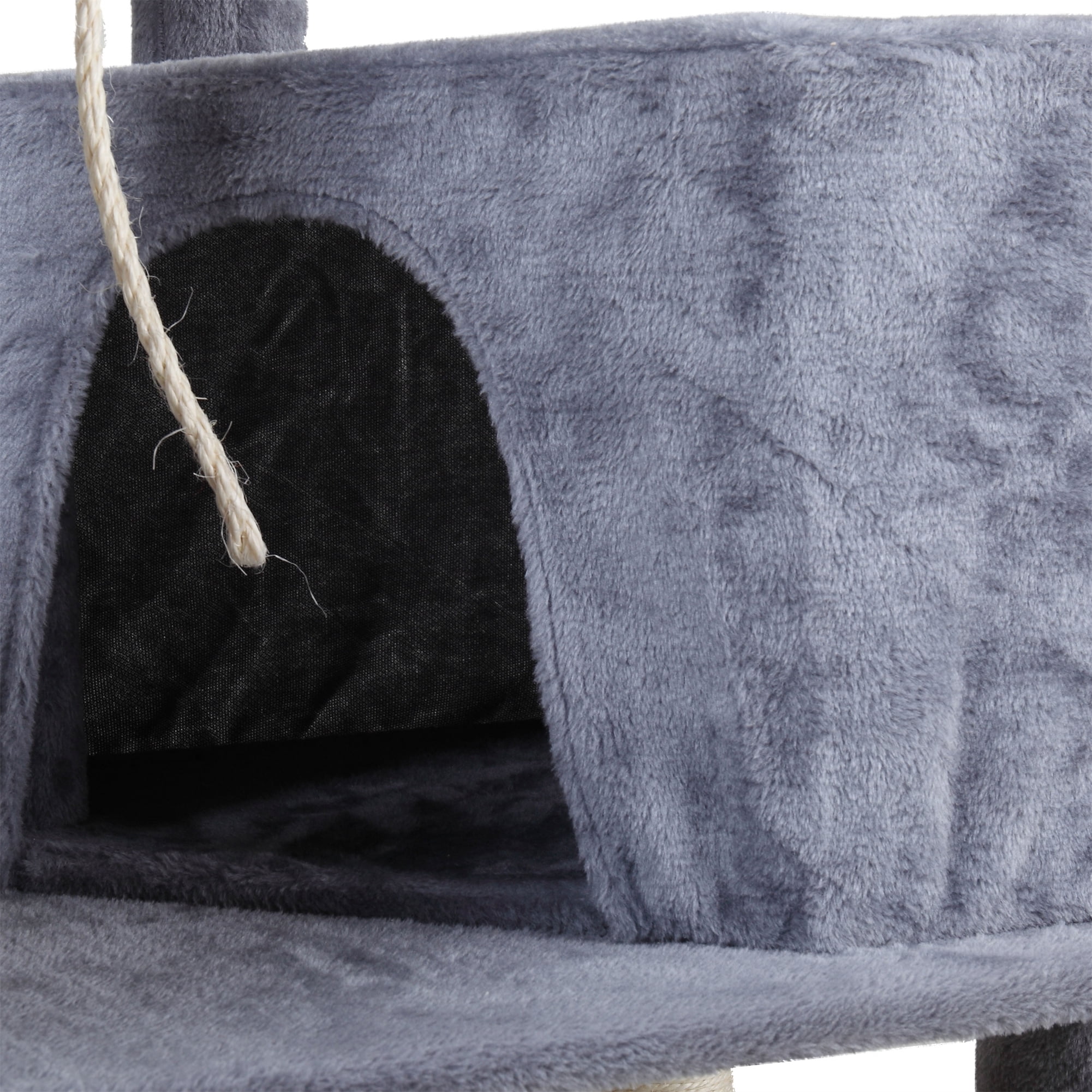 Senbabe 60" Multi-Level Cat Tree Tower with Condo for Large/Midum Cats, Gray