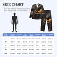 thumbnail image 4 of Honeii Modern Skull Sisters Pattern Mens Pajamas Set,2pcs Men's Lounge Long Sleeve Sleep Shirt and Pajama Bottoms Sleepwear Set,Mens Pjs Sets-Medium, 4 of 7