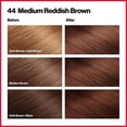 thumbnail image 3 of (4 Pack) Revlon Colorsilk Beautiful Color Permanent Hair Color with 3D Gel Technology And Keratin, 100% Gray Coverage Hair Dye, 44 Medium Reddish Brown, 3 of 6