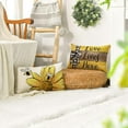 thumbnail image 6 of Home Sweet Home Bee Sunflower Throw Pillow Covers, 12 x 20 Inch Love Lives Here Spring Summer Stripes Cushion Case for Sofa Couch Set of 4, 6 of 6