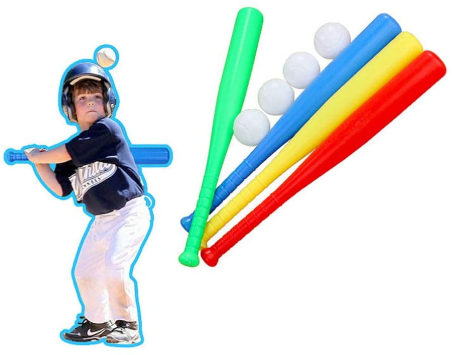 60cm Kid's Soft Baseball Set or Cricket Set EVA Safe Bat Ball Garden Beach Park 