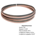 thumbnail image 1 of Sierra Cinta Bimetálica Maraga 3/4" x .035" x 92.52" (2.35 m) 8/12 TPI para Corte de Metal y Acero, 1 of 1