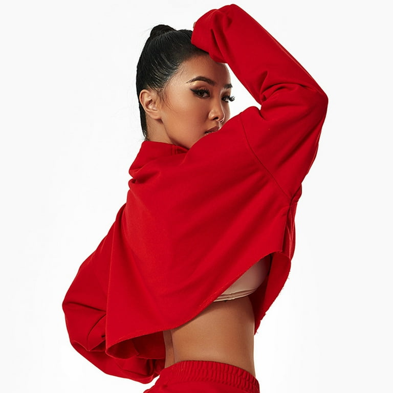 Red zip cheap up crop top