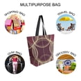 thumbnail image 7 of FORMRS Womens Canvas Tote Bag with Zipper Inner Pocket Shoulder Handbag, Gold Abstract Pattern, 7 of 7