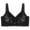Black, variant on Bralettes for Women Lace No Underwire Bra Feature V-Neck T-Shirt Bra Style W-1588 Black L