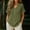 Army Green, variant on Women's Ruffled V Neck Short Sleeve Peplum Blouse Moss Army Tone Solid Gauze Casual Top for Daily Wear Summer Vacation Beige XXL