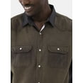 thumbnail image 4 of Fly By Night Men's and Big Men's Ruben Western Style Chambray Button Up Shirt, Sizes S-3XL, 4 of 5