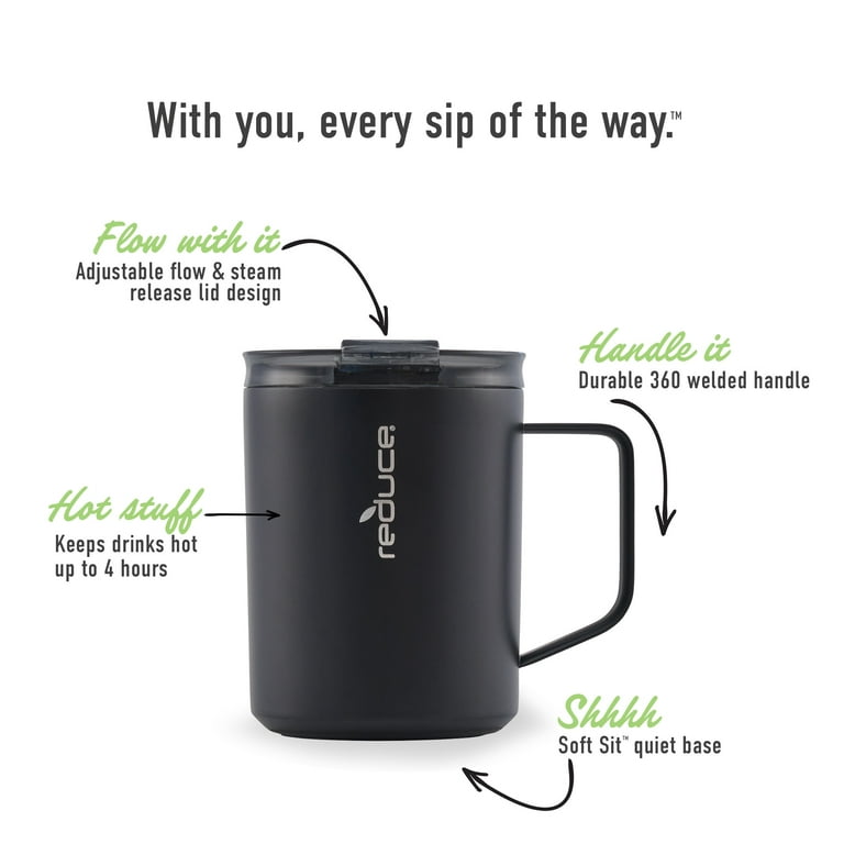 Reduce Vacuum Insulated Stainless Steel Hot1 Coffee Mug Set With Steam  Release Lid, 14 oz. and 24 oz. - Sam's Club