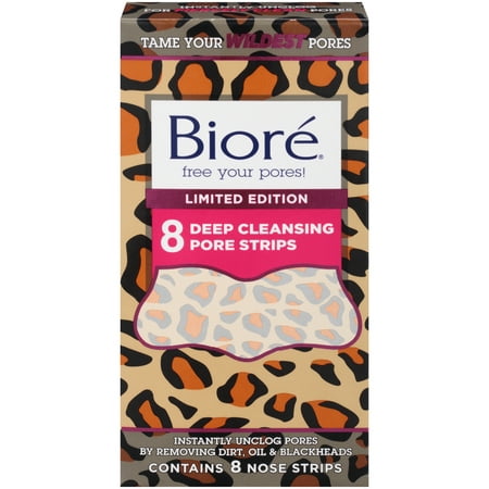 Biore Deep Cleansing Pore Strips Leopard, 8 ct