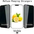 thumbnail image 4 of 2+2 Pack iPhone 12 Pro Max Privacy Screen Protector with Camera Lens Protector Full Coverage Anti-Spy Tempered Glass Film 9H Hardness Upgrade Edge Protection Easy Installation Bubble Free, 4 of 6