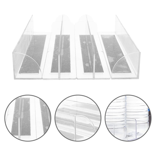 OULII 4Pcs Shelf Separators T-Shaped Acrylic for Supermarket Shelf in Retail Environment