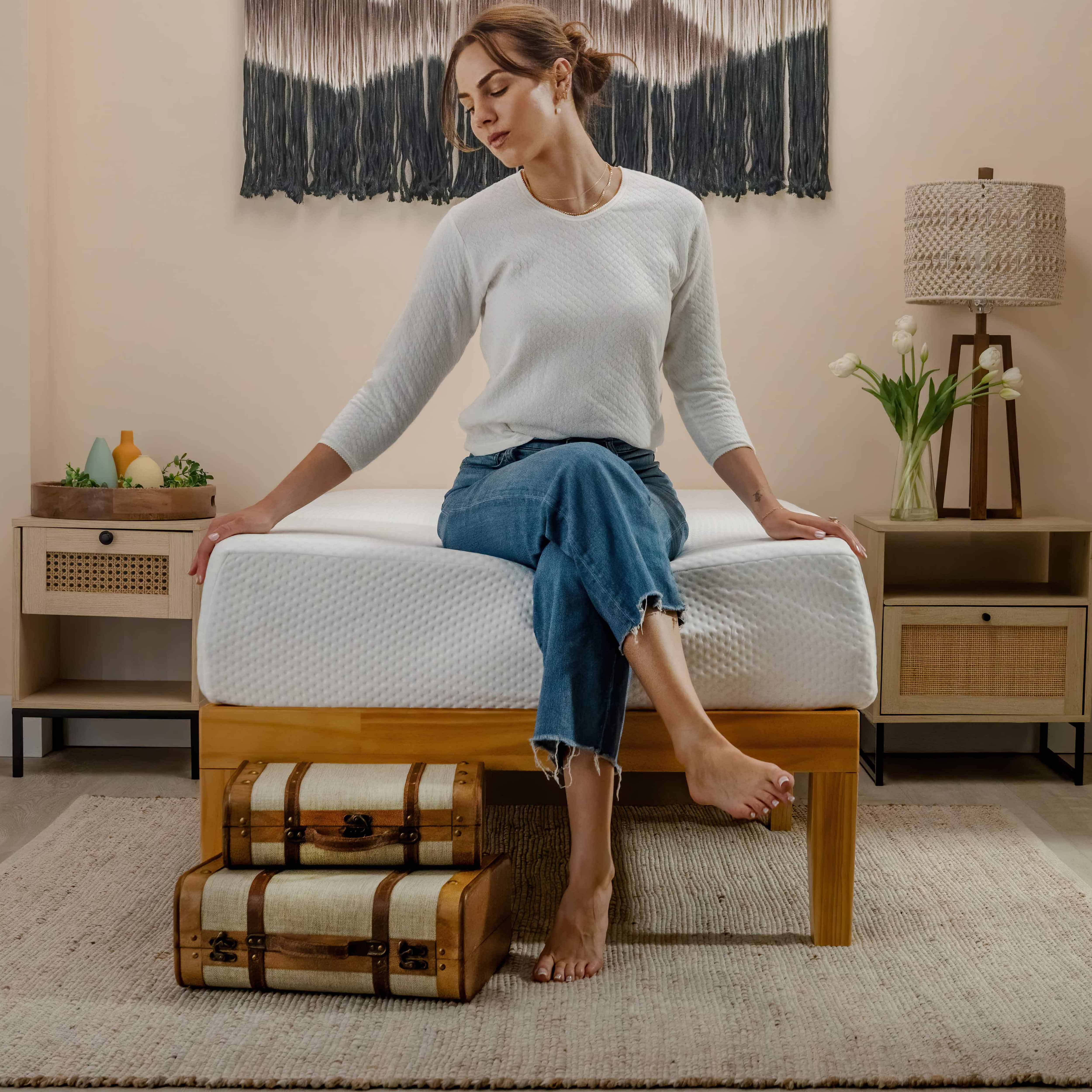 Virtu 10" Memory Foam Mattress Twin, Cooling Green Tea Twin Size Memory Foam Mattress In A Box