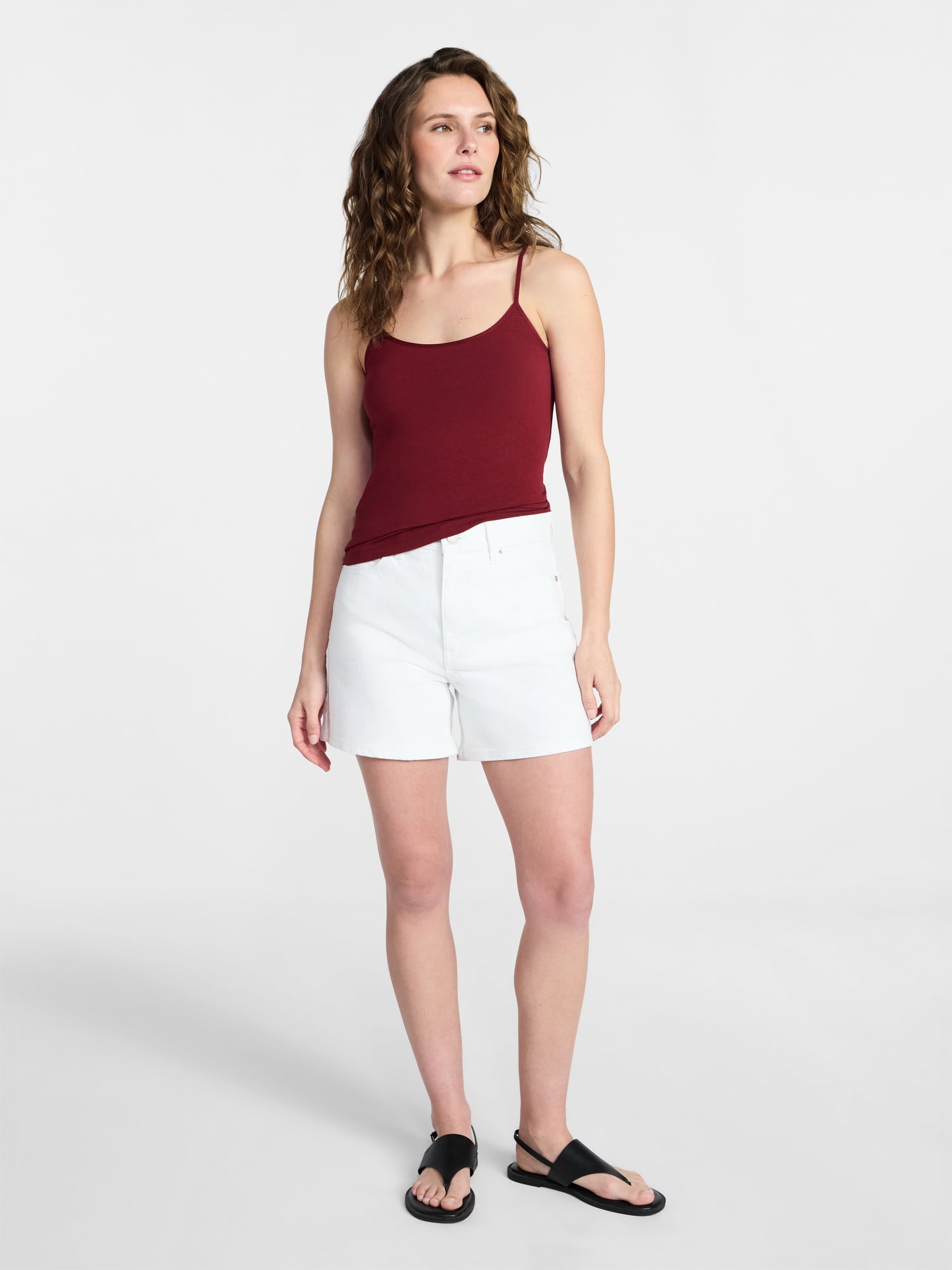 Time and Tru Women’s Cami Top with Adjustable Straps, Sizes XS-XXXL