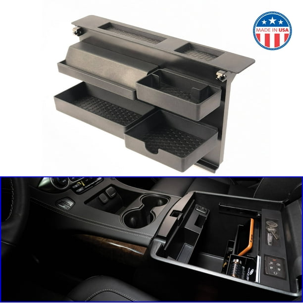 Center Console Organizer Compatible w/ Select Chevrolet, GMC Trucks