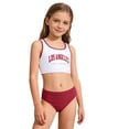 thumbnail image 3 of SHenli Girls Swimsuit Rash Guard Bikini Adjustable Strap Tankini for Girls 3 Pieces Girls Bathing Suits Size 14-16 Tropical Printed Summer Girl's Swimwear Red 10-11 Years, 3 of 5