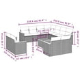thumbnail image 6 of vidaXL 12 Piece Patio Sofa Set with Cushions Black Poly Rattan, 6 of 10