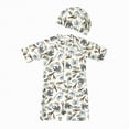 thumbnail image 2 of TOWED22 Toddler Baby Boy Swimsuit Shark/Turtle Short Sleeve One Piece Rash Guard Zip-up Bathing Suit Sunsuit Beachwear White,12-18 M, 2 of 5