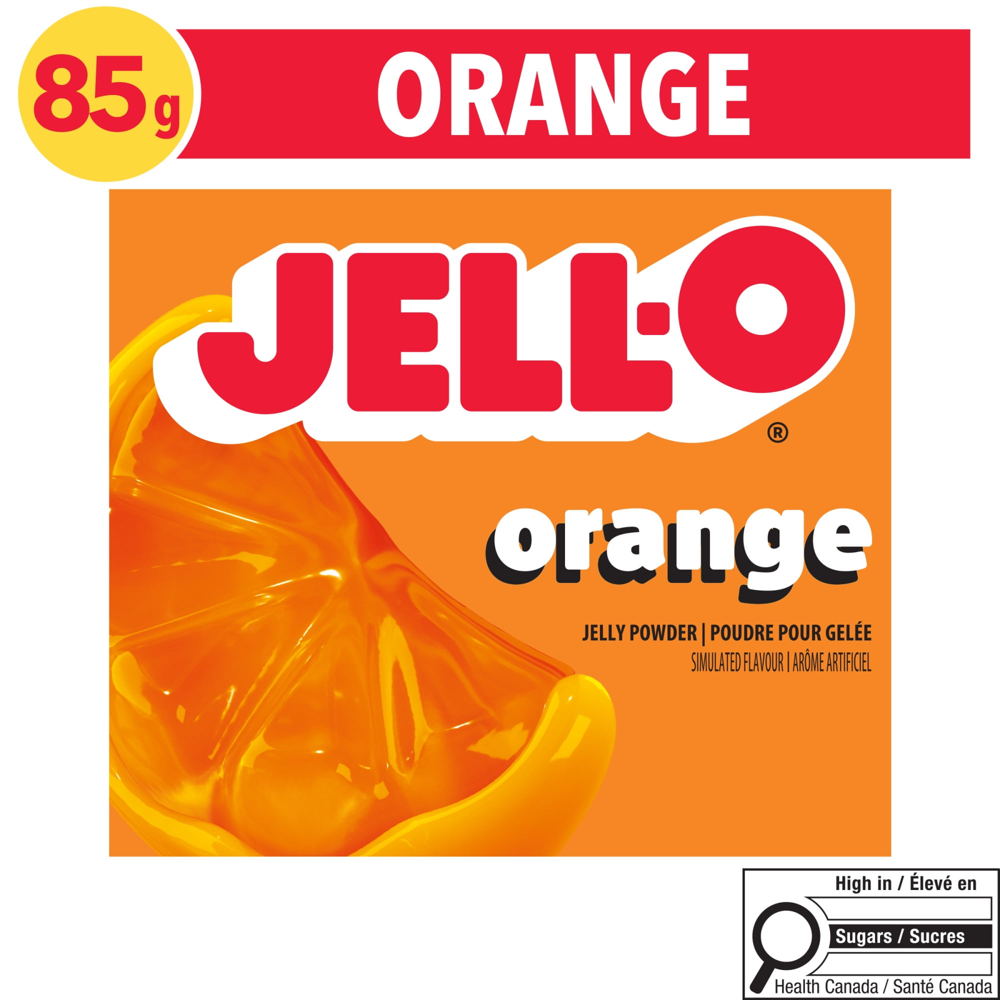 Jell-O Orange Jelly Powder, Gelatin Mix, Box, Caseine-Free, 85g