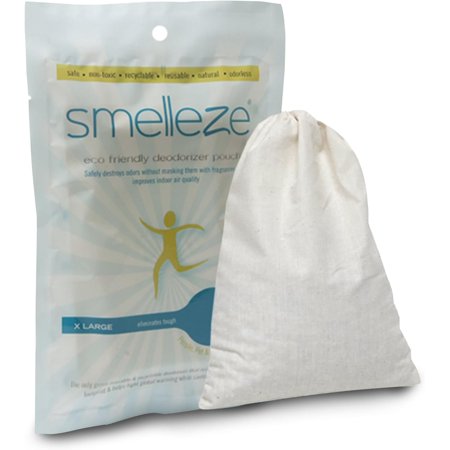 SMELLEZE Reusable Locker Room Smell Removal Deodorizer Pouch: Rids Stench Without Scents in 300 Sq. ft.