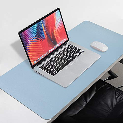 Waterproof Desk Blotter Protector from PU Leather Mushyn Office Desk Pad Dual-Sided Laptop Desk Mat Writing Pad Mouse Pad Large Size 31.5 x 15.7