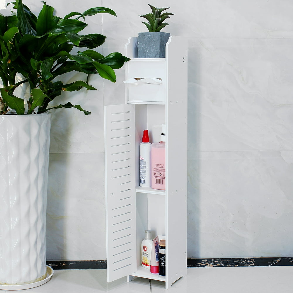 Bathroom Storage Standing Small Floor Bathroom Organizer, Side
