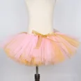 thumbnail image 5 of Disfraz de conejo de Pascua con tutú para niñas pequeñas, ropa de vestir para niñas pequeñas, falda de tul mullida de color rosa y dorado, 5 of 5