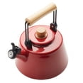 thumbnail image 3 of Rachael Ray 2-Quart Enamel on Steel Whistling Teakettle, Red Shimmer, 3 of 4