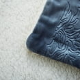 thumbnail image 2 of Tache Elegant Reversible Embossed Slate Blue Bed Throw Blanket (Blue Gray, 63 x 87 Inch), 2 of 5