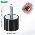 thumbnail image 3 of Uxcell 4-Pack Rubber Mounts with M6 x 18mm Studs Male/Female D25mmxH20mm, 3 of 7