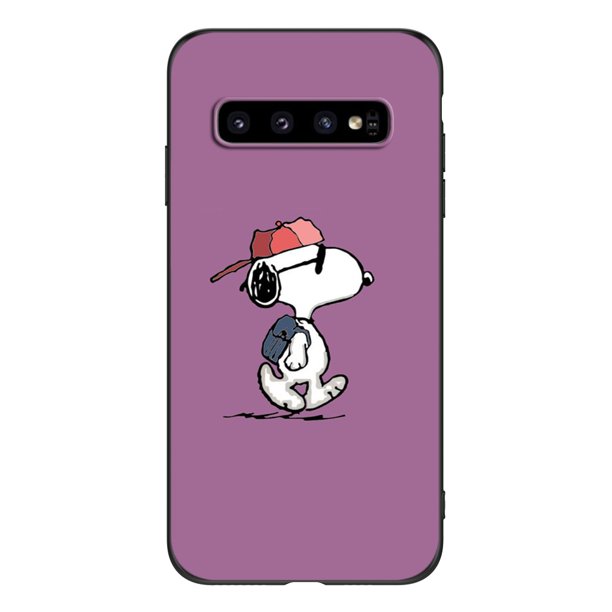 Funda Para Samsung Galaxy S10 S10 plus 4G Trasera De Teléfono Silicona Negra tpu Gato Lindo Patrón De Chica De Dibujos Animados