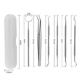 thumbnail image 3 of 6pcs Stainless Steel Dental Tools Kit With Case Dental Mirror Pick Teeth Scraper Cleaner Plaque Tartar Remover Oral Care Dentist Tools, 3 of 5