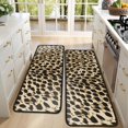 thumbnail image 4 of Kitchen Rugs Sets Of 2,Brown and Black Leopard Print Anti Fatigue Kitchen Mat Rugs Non Slip Washable,Decorative Kitchen Floor Mats for Kitchen,Sink,Laundry,17"x47"+17"x47", 4 of 5