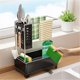 thumbnail image 5 of Sink Organizer with Integrated Sponge Holder, Soap Dispenser, and Towel Rack for Kitchen or Bathroom Cleaning Supplies (Gray), 5 of 5