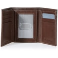 thumbnail image 5 of Billetera Timberland de piel para hombre, triple pliegue, marrón con identificación, 5 of 5