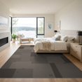 thumbnail image 3 of ODIKA 9'x12' Gray Charcoal Geometric Blocks Washable Area Rug Modern Abstract Pattern with Accents Non-Shedding, Easy Care for Master Suite, California King, Under Bed, 3 of 7