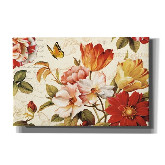 Epic Graffiti 'Poesie Florale III' by Lisa Audit, Canvas Wall Art, 40"x26"