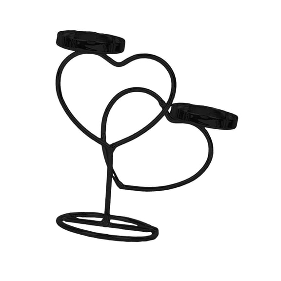 Esquirla Heart Shaped Candle Holder Metal Candlestick Art Craft Centerpiece Valentine's Day Decorations for Festival Wedding Reception