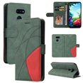 thumbnail image 1 of Case for LG K40S Leather Wallet Book Flip Folio Stand View Cover - Green, 1 of 5