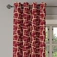 thumbnail image 3 of Ambesonne Grommet Curtain, , 50"x96", Maroon Pale Brown, 3 of 5