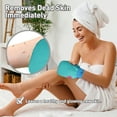 thumbnail image 3 of Exfoliating Glove, Shower Scrub Gloves, Bath Body Exfoliator Mitt Dead Skin Remover Exfoliation for All Skin Types, 2 Pack Green, 3 of 7